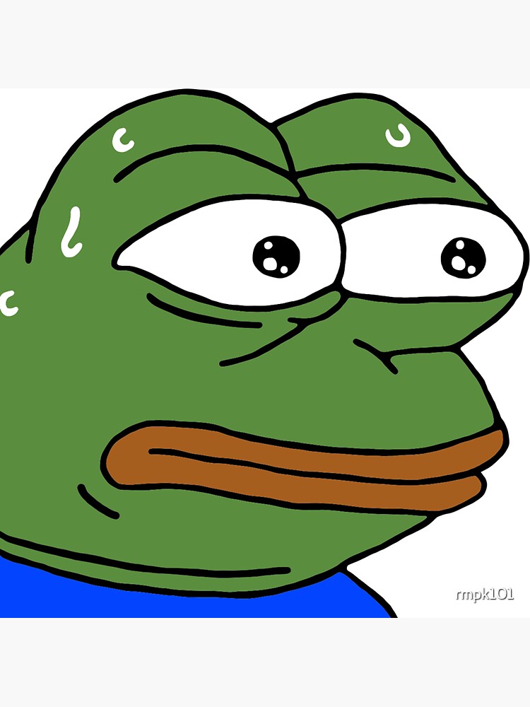 hush Poggers emote - peepo pepega twitch discord frog Mounted