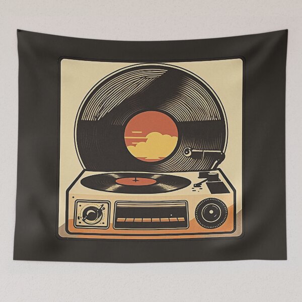 Item preview, Vintage Vinyl Record Player designed and sold by Fragpop.