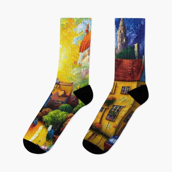 Item preview, The Yellow House in The Lake Print designed and sold by ArtsyWishesShop.