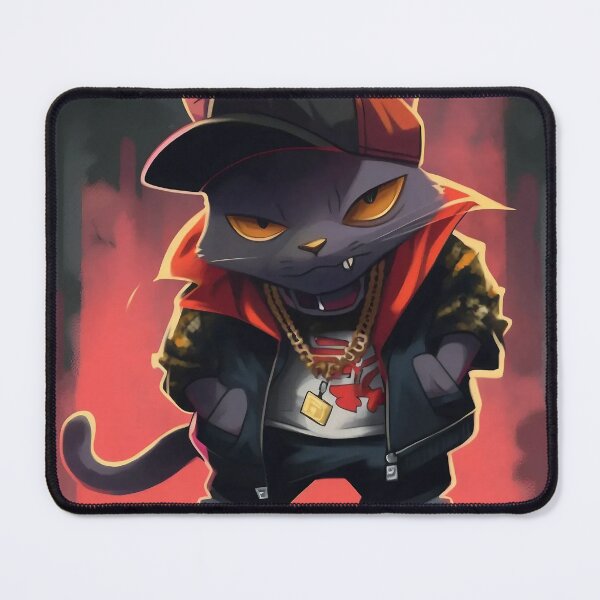 Item preview, Gangsta Cat in Red designed and sold by MythicPrompts.