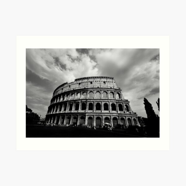 Colosseum in Black and White Art Print
