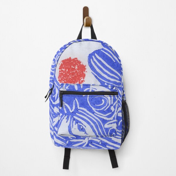 Item preview, El petirrojo canta en invierno - Deep Blue Lino Cut Print designed and sold by LymphomaLass.
