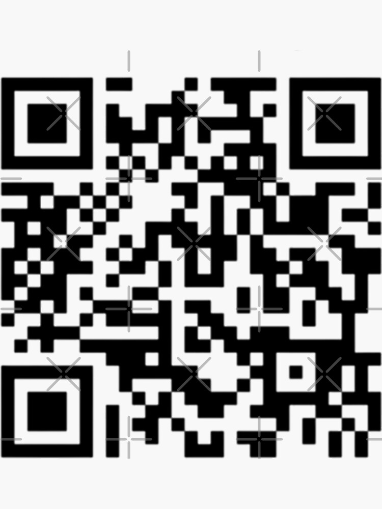 Thumbnail 3 of 3, Sticker, Rickroll Meme QR Code Sticker  designed and sold by Codeking005.