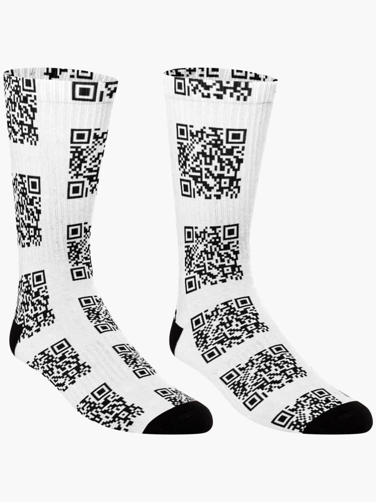 Thumbnail 3 of 5, Socks, Rickroll Meme QR Code Sticker designed and sold by Codeking005.
