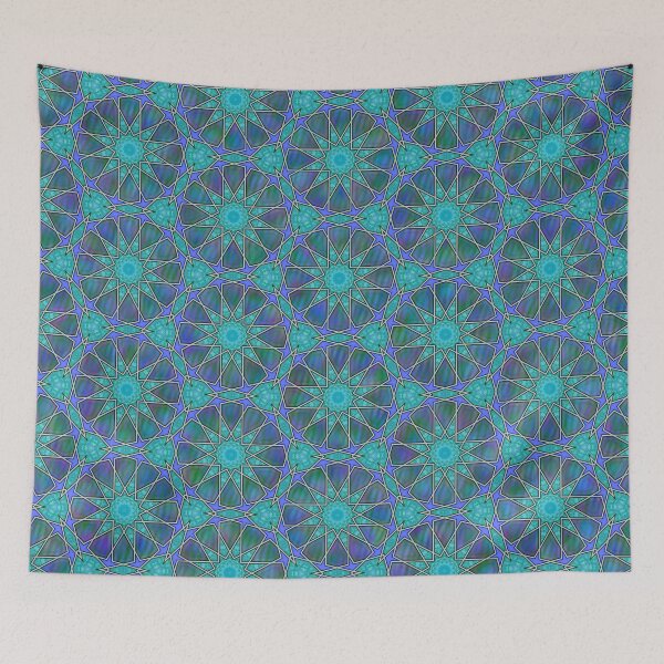 Item preview, Blue and Purple Islamic Tile Pattern designed and sold by Gingezel.