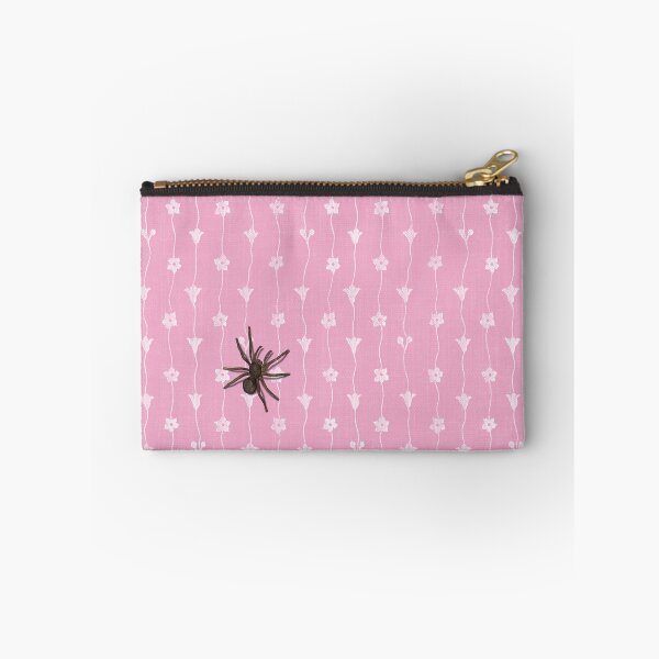 Item preview, Spider on pink climbing flower fabric design designed and sold by coverinlove.