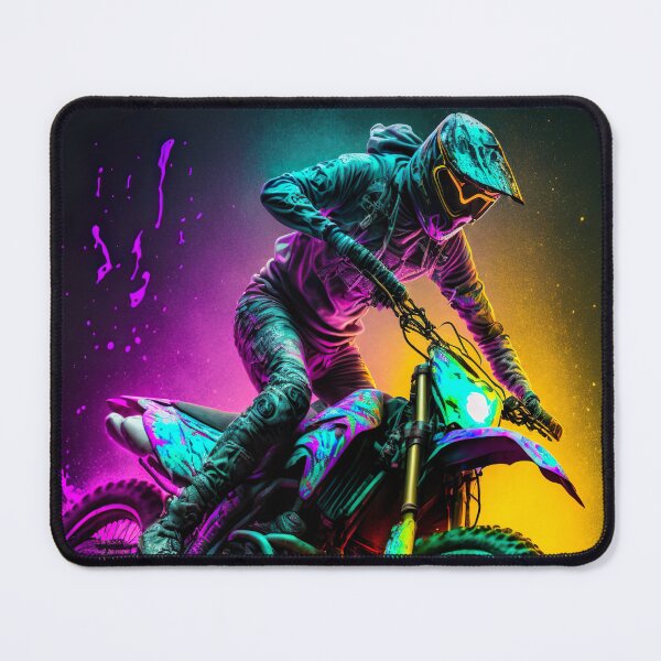 Item preview, Cyber Future Dirt Bike With Neon Colors designed and sold by KoolArtDistrict.