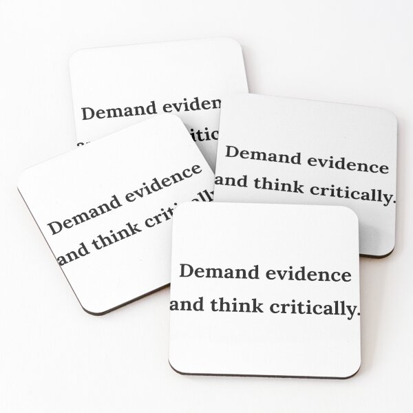 Item preview, Demand Evidence and Think Critically (Black Vintage Desing) designed and sold by BRAZILCOOLSHIRT.