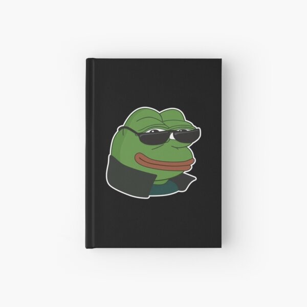 Bored poggers emote - peepo pepega twitch discord frog Hardcover