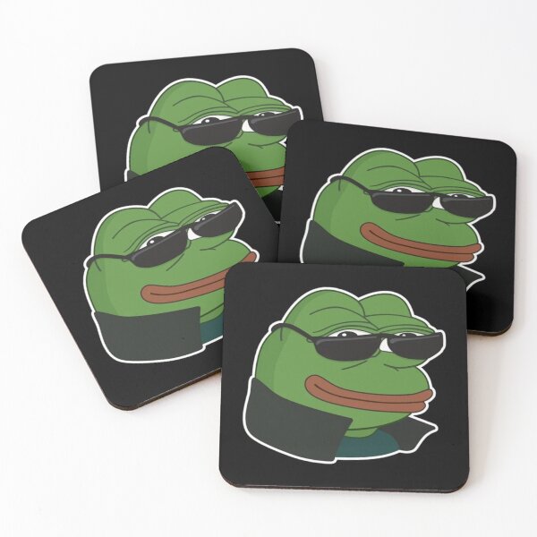 Item preview, Dark Poggers emote - peepo pepega twitch discord frog designed and sold by rmpk101.
