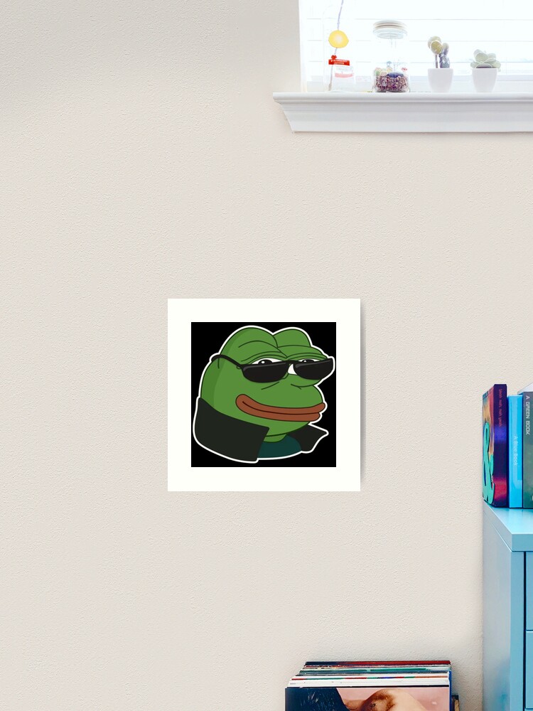 Dark Poggers emote - peepo pepega twitch discord frog Art Board