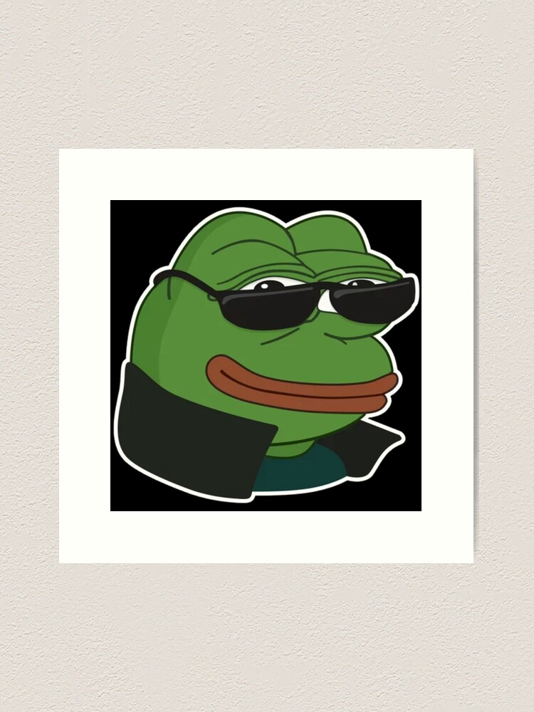 Dark Poggers emote - peepo pepega twitch discord frog Art Board