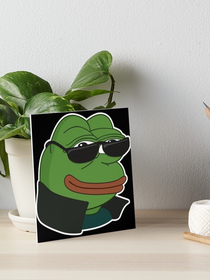 Dark Poggers emote - peepo pepega twitch discord frog Art Board