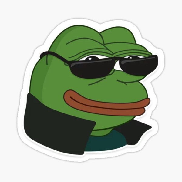 hush Poggers emote - peepo pepega twitch discord frog Mounted