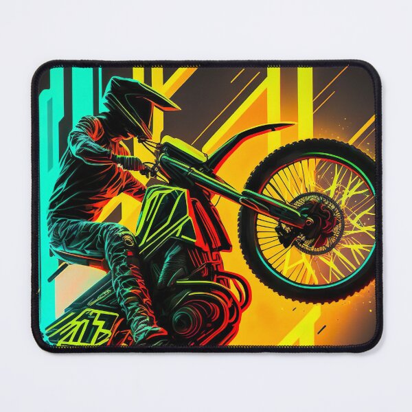 Item preview, Cyber Future Dirt Bike With Neon Colors designed and sold by KoolArtDistrict.