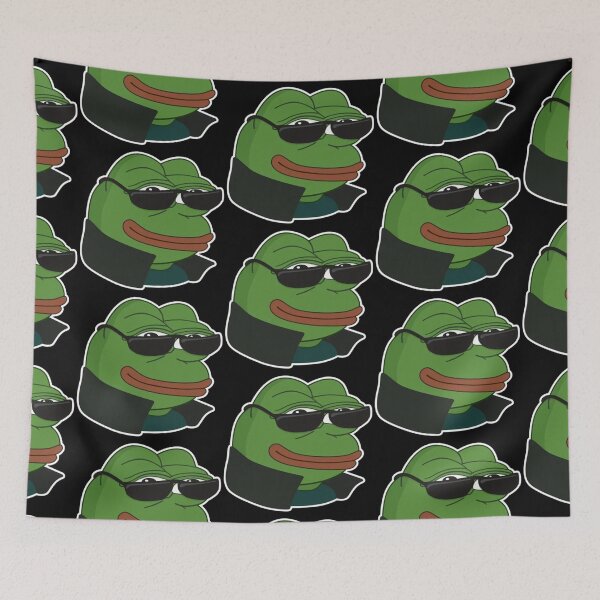 Item preview, Dark Poggers emote - peepo pepega twitch discord frog designed and sold by rmpk101.