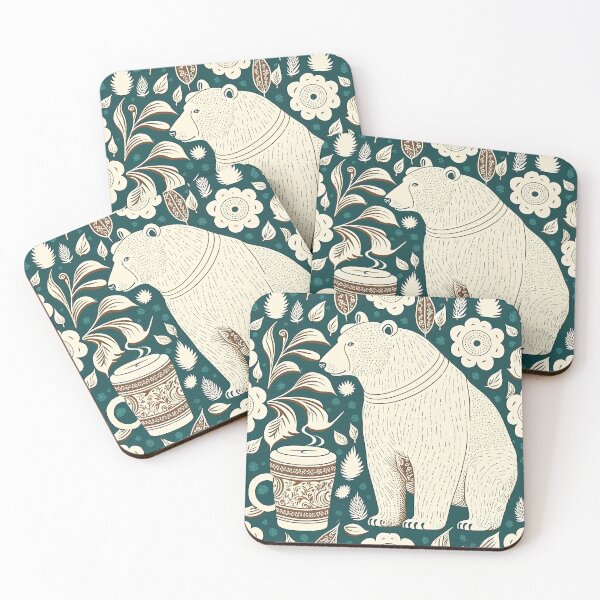 Item preview, Polar Bear and Coffee Design 2 designed and sold by Juliascutecornr.