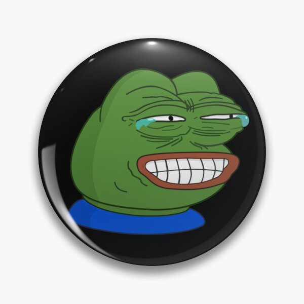 Item preview, Grinning Poggers emote - peepo pepega twitch discord frog designed and sold by rmpk101.