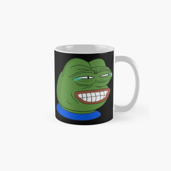 Grinning Poggers emote - peepo pepega twitch discord frog | Art Board Print