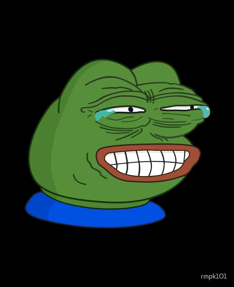 Grinning Poggers emote - peepo pepega twitch discord frog | Art Board Print