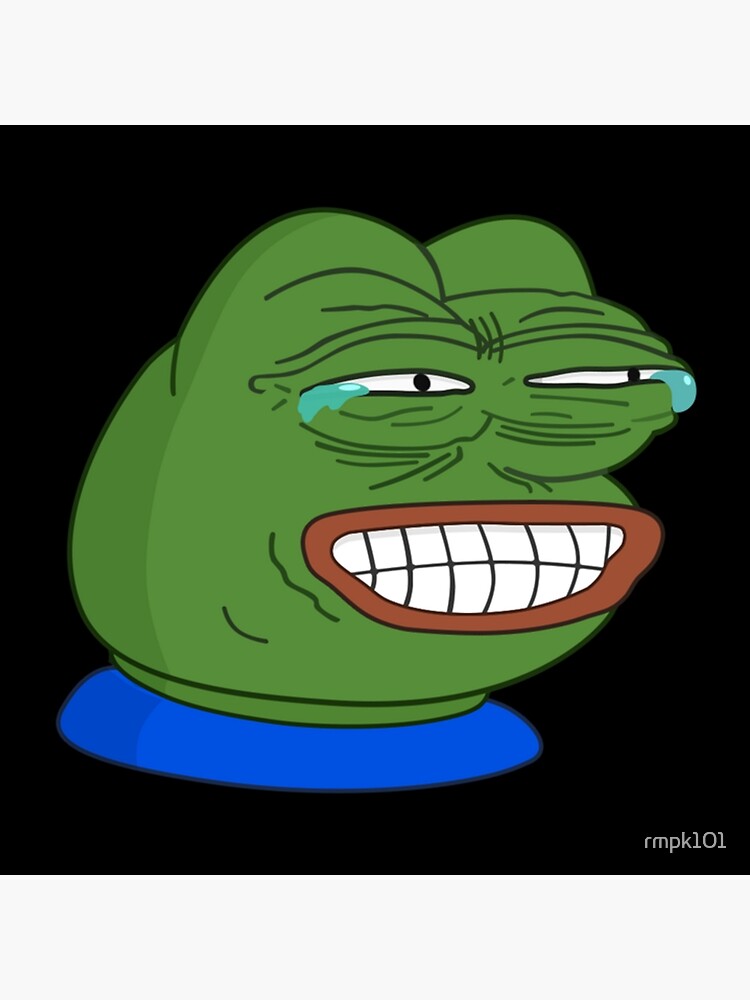 Grinning Poggers emote - peepo pepega twitch discord frog | Art Board Print