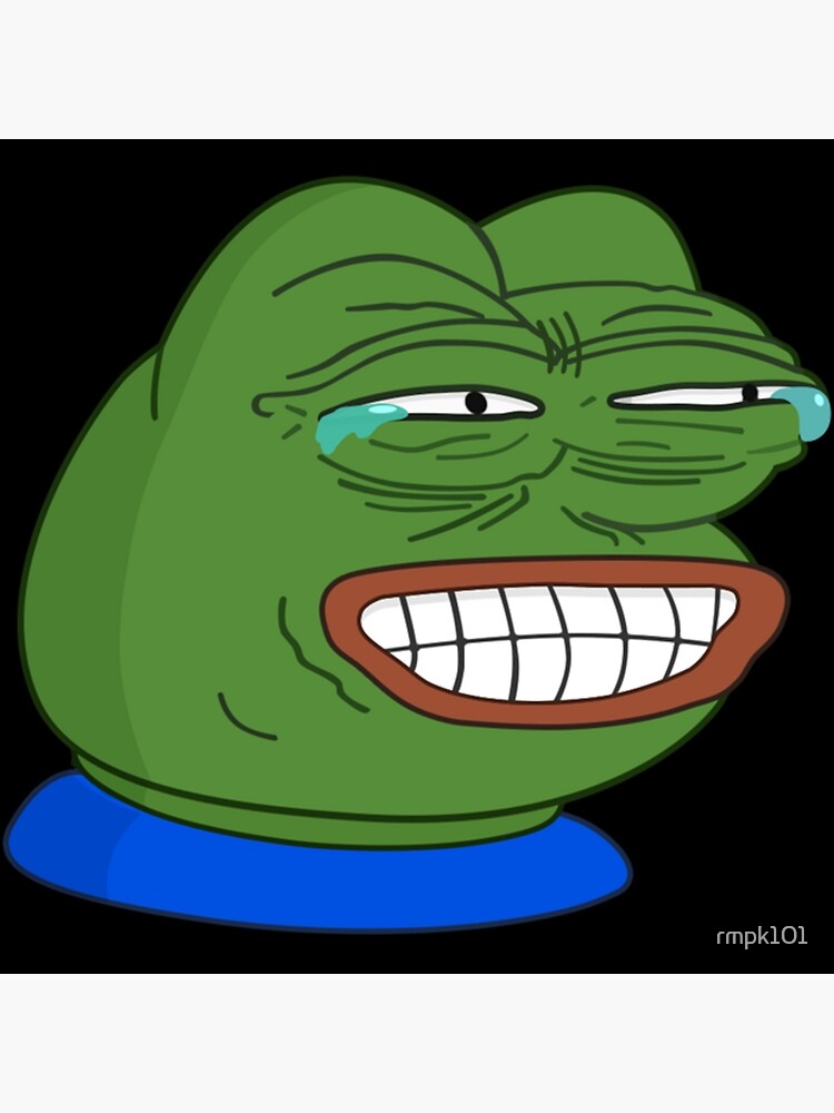 Dark Poggers emote - peepo pepega twitch discord frog Art Board