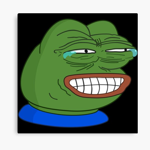 Grinning Poggers emote - peepo pepega twitch discord frog | Art Board Print