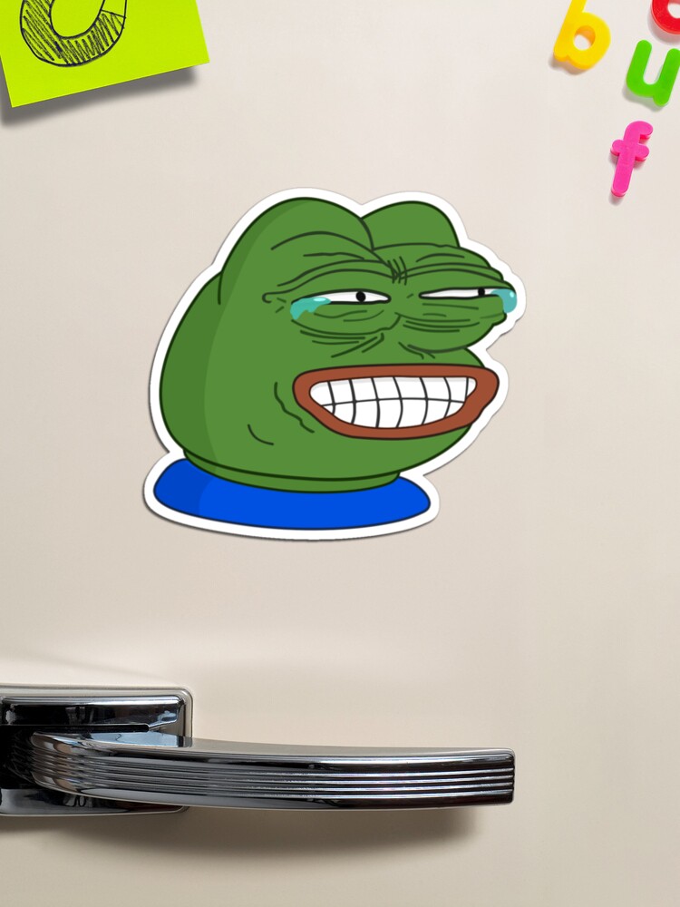 Grinning Poggers emote - peepo pepega twitch discord frog | Art Board Print