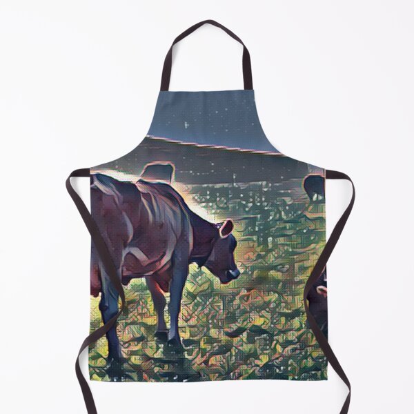 Item preview, Cows on the farm grazing at night designed and sold by FarmsteadAcers.