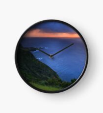 Sunset over the ocean Clock