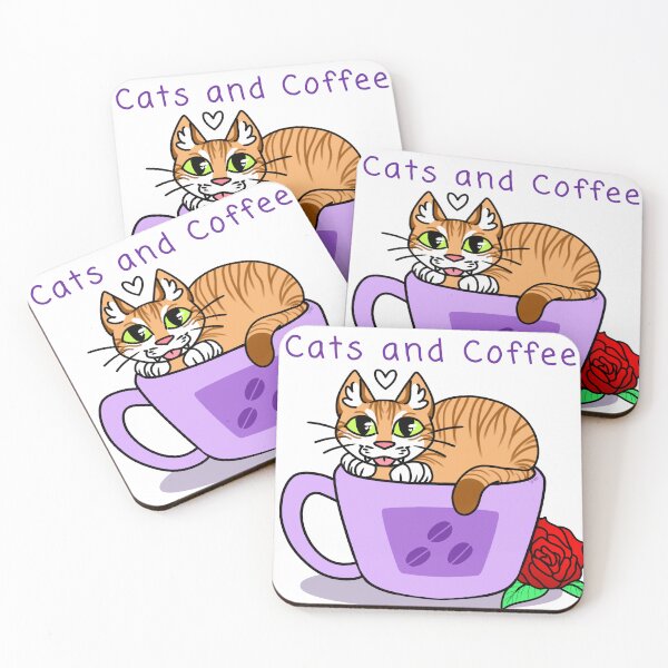 Item preview, Cats and Coffee V2 designed and sold by Queen-Rosaleen.