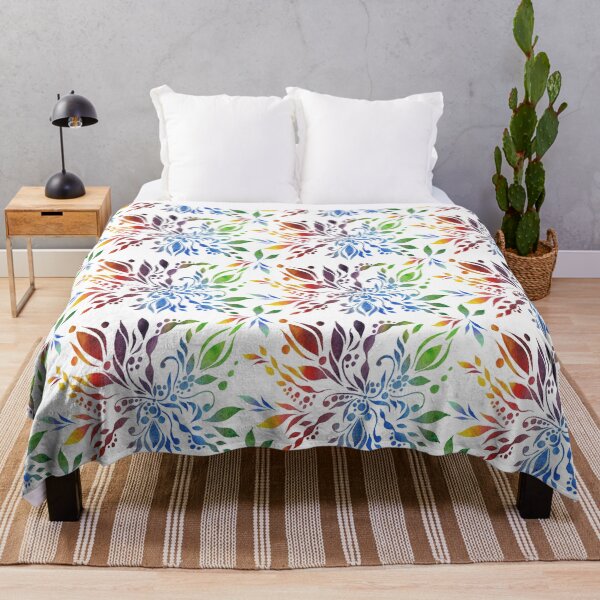 Item preview, Rainbow Watercolor Silhouettes Organic Multicolor Leaves designed and sold by Irina Sztukowski.
