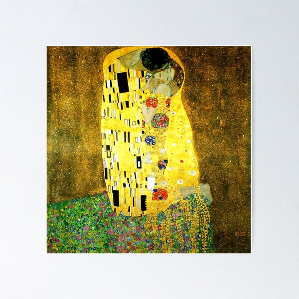 Aperçu de l'œuvre Le baiser de Gustav Klimt créée et vendue par Vintage Designs +.