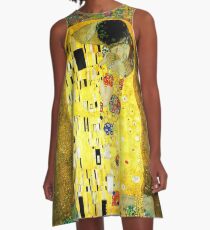 The Kiss by Gustav Klimt A-Line Dress