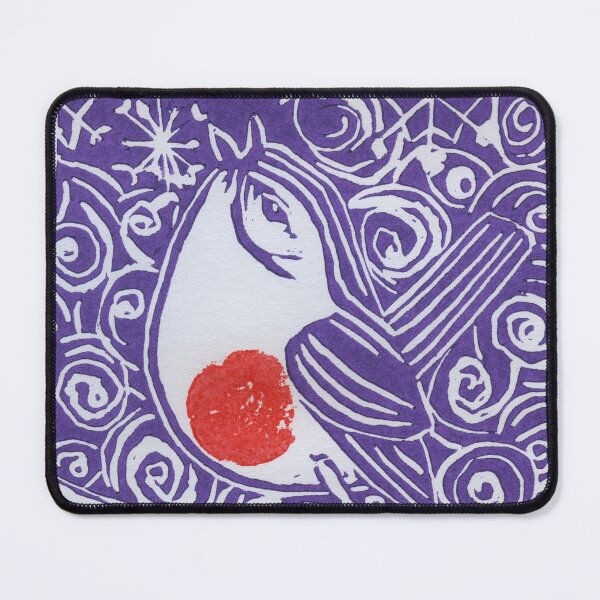 Item preview, The Robin Sings in Winter - Purple Lino Cut Print designed and sold by LymphomaLass.