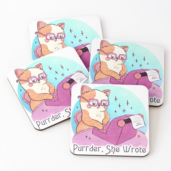 Item preview, Purrder She Wrote - Jessica Fletcher Murder She Wrote Cat designed and sold by UnicornCandyCas.