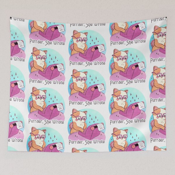 Item preview, Purrder She Wrote - Jessica Fletcher Murder She Wrote Cat designed and sold by UnicornCandyCas.
