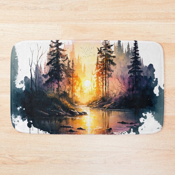 Item preview, Cool Watercolor Art-Sunset Scenery designed and sold by letsgetinspired.