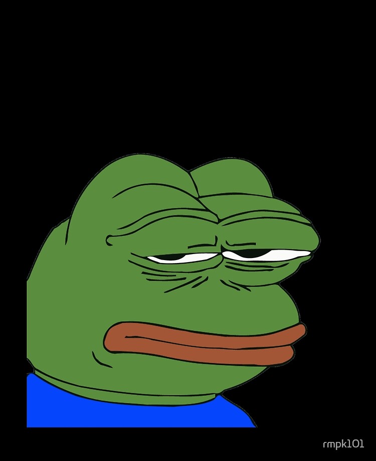 Bored poggers emote - peepo pepega twitch discord frog Art Board