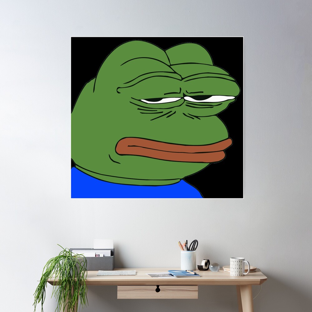 Dark Poggers emote - peepo pepega twitch discord frog Art Board