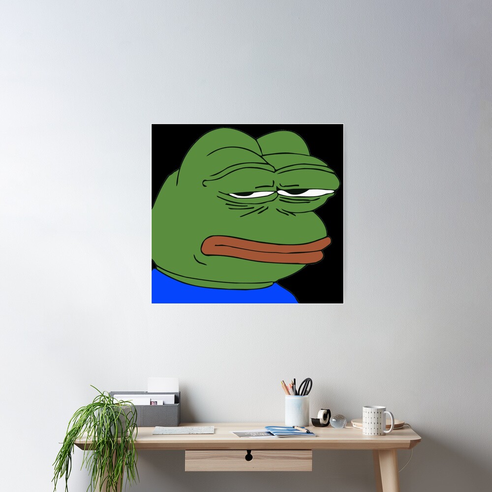 Bored poggers emote - peepo pepega twitch discord frog Art Board