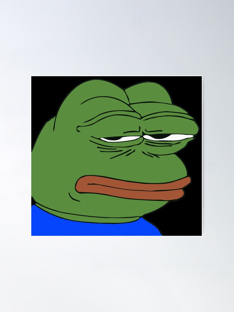 Dark Poggers emote - peepo pepega twitch discord frog Art Board