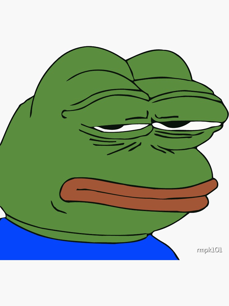 Bored poggers emote - peepo pepega twitch discord frog Art Board