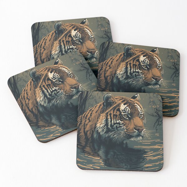 Item preview, The Tiger's Oasis: A Watery Haven designed and sold by Abili-Tees.