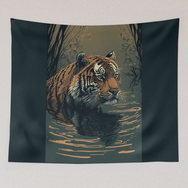 Item preview, The Tiger's Oasis: A Watery Haven designed and sold by Abili-Tees.