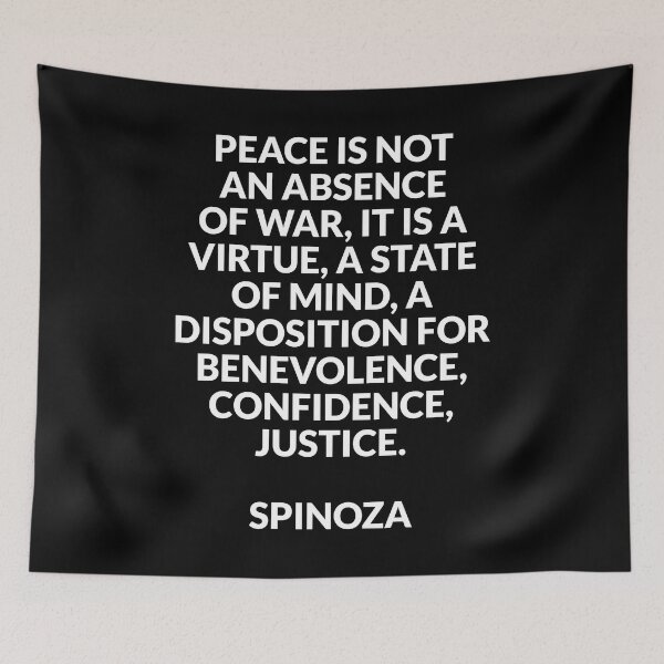 Item preview, Spinoza philosophy quote - on the meaning of peace - Peace quotes designed and sold by Inspirationmotivation.