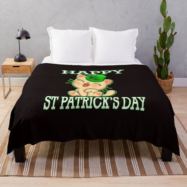 Item preview, Happy St Patricks Day with Cute Cat in a Hat designed and sold by Angelle55.