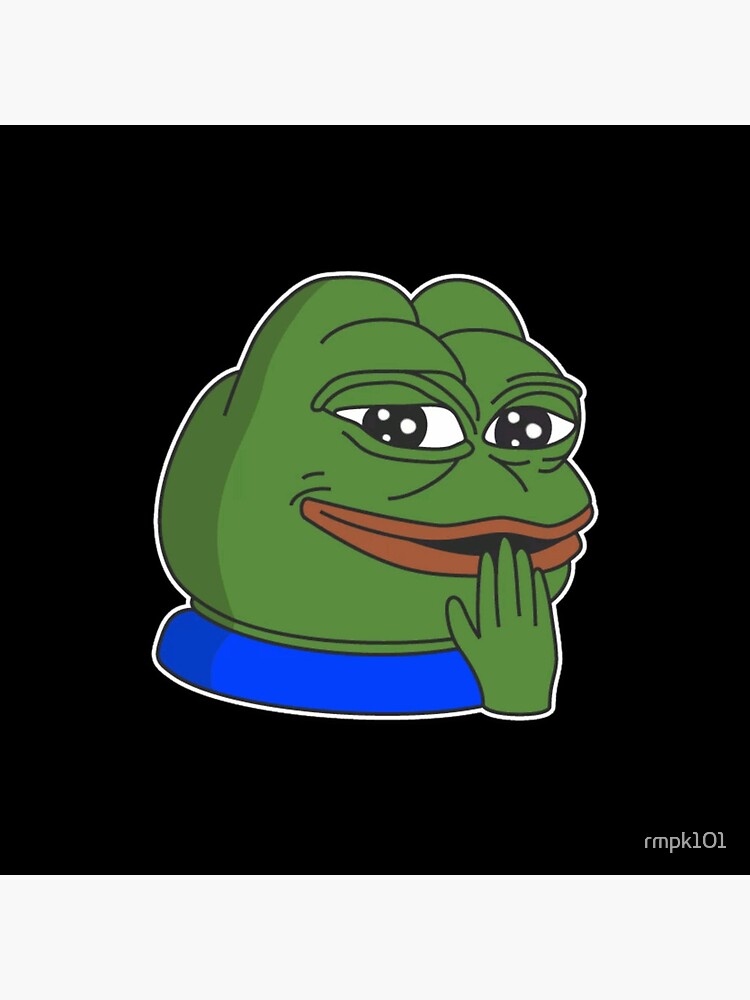 cheeky Poggers emote - peepo pepega twitch discord frog Hardcover