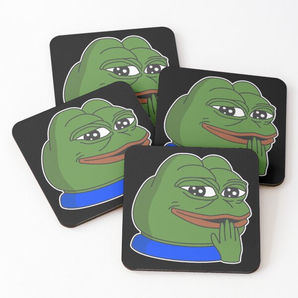 Item preview, cheeky Poggers emote - peepo pepega twitch discord frog designed and sold by rmpk101.