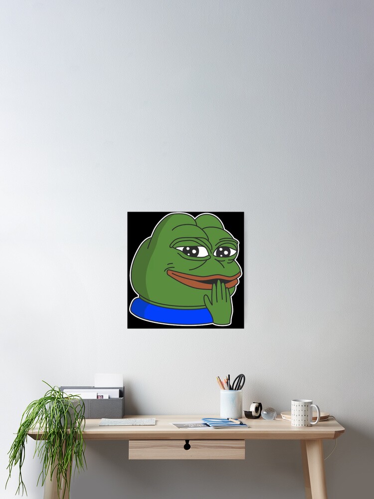 Dark Poggers emote - peepo pepega twitch discord frog Art Board